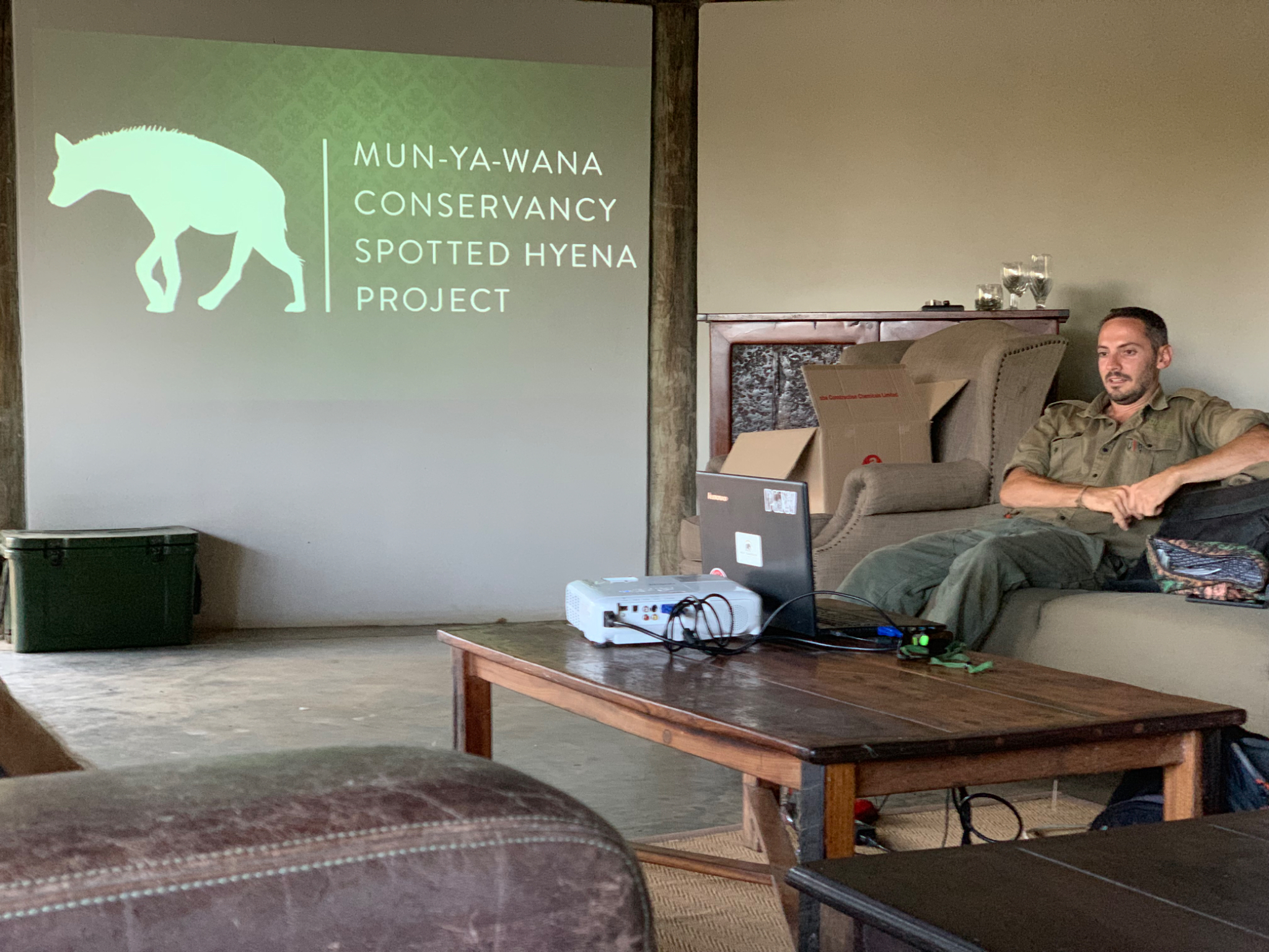 Axel giving a talk on Spotted Hyena research